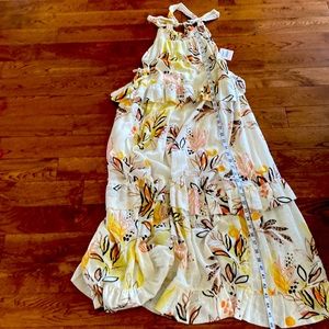 Free people new flows fall breezy maxi dress S